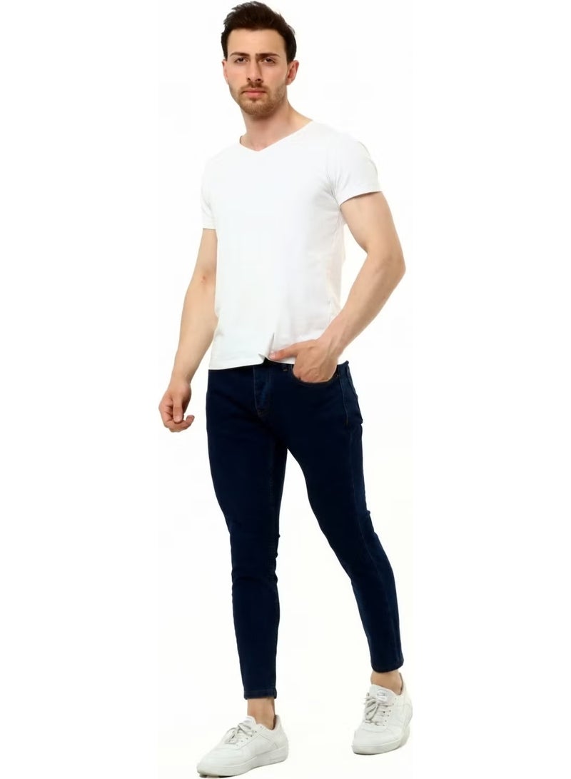 Cedy Denim جينز ضيق للرجال بقصة إيطالية وقصة ساق نحيفة C344 - Image 1